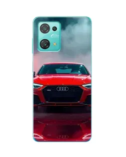 Чехол для Blackview Oscal C30 с картинкой «Audi RS — красный стиль»