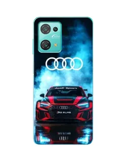 Чехол для Blackview Oscal C30 с картинкой «Audi Sport — неон»