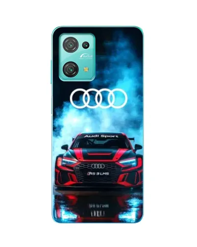 Чехол для Blackview Oscal C30 с картинкой «Audi Sport — неон»