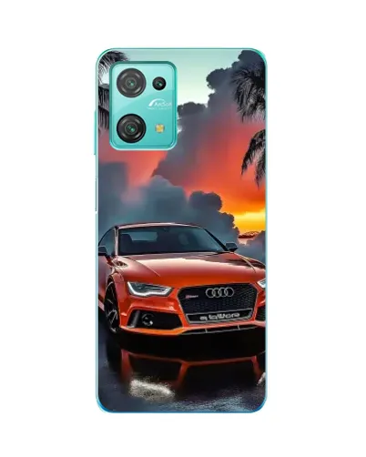 Чехол для Blackview Oscal C30 с картинкой «Audi — закат»