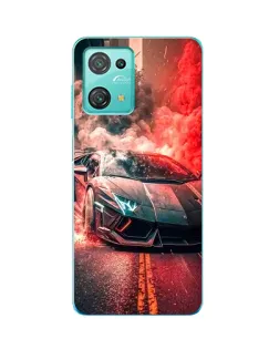 Чехол для Blackview Oscal C30 с картинкой «Lamborghini красный дым»