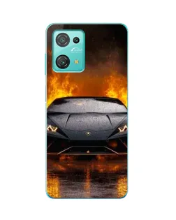 Чехол для Blackview Oscal C30 с картинкой «Lamborghini в огне»