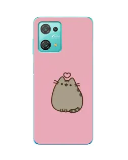 Чехол для Blackview Oscal C30 с картинкой «Pusheen сердце»