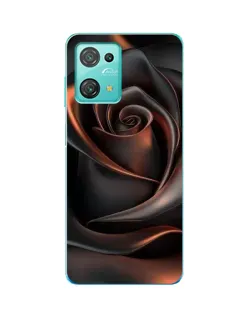 Чехол для Blackview Oscal C30 с картинкой «Шелковая черная роза»