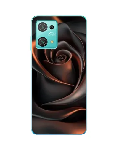 Чехол для Blackview Oscal C30 с картинкой «Шелковая черная роза»