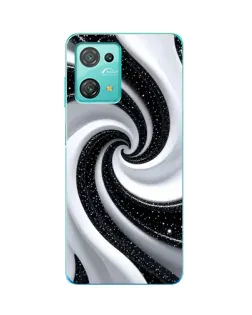 Чехол для Blackview Oscal C30 с картинкой «Черно-белая спираль»