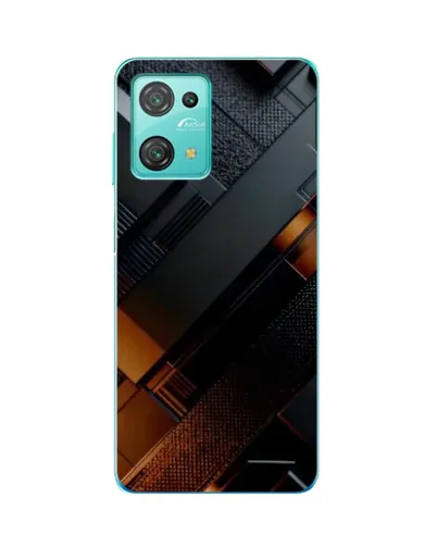 Чехол для Blackview Oscal C30 с картинкой «Черные геометрические блоки»