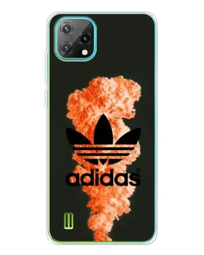 Чехол для Blackview Oscal C60 с картинкой «Оранжевый дым Adidas»