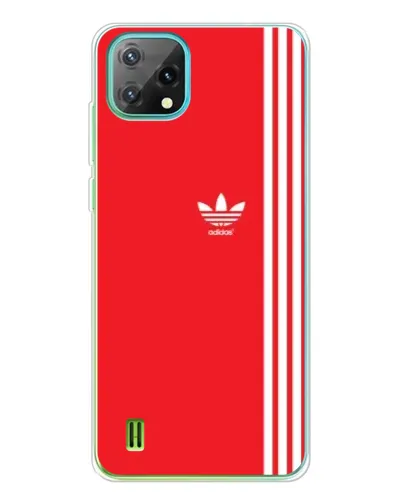 Чехол для Blackview Oscal C60 с картинкой «Красный минимализм Adidas»