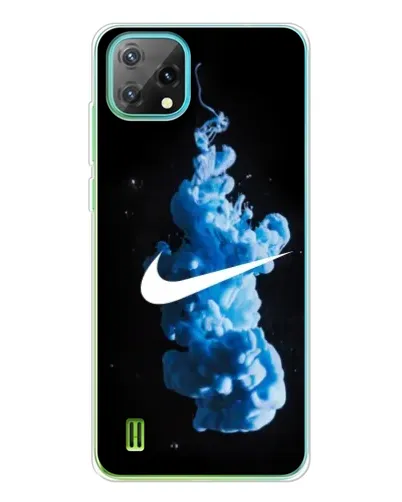 Чехол для Blackview Oscal C60 с картинкой «Nike и синий дым» Чехол для Blackview Oscal C60 с картинкой «Nike и синий дым»