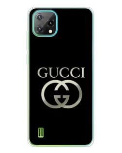 Чехол для Blackview Oscal C60 с картинкой «Gucci — золото на черном»