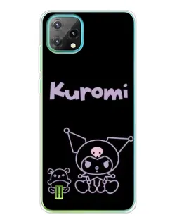 Чехол для Blackview Oscal C60 с картинкой «Kuromi — черный минимализм»