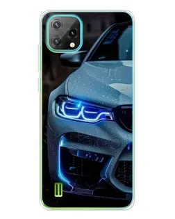 Чохол для Blackview Oscal C60 з картинкою «Погляд BMW з синіми фарами»