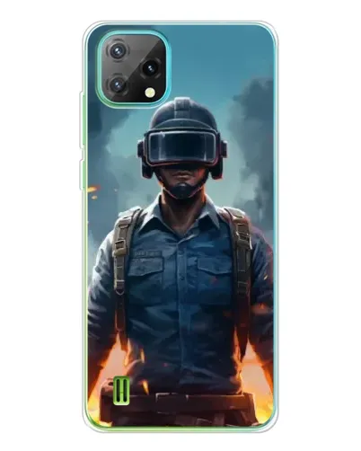Чехол для Blackview Oscal C60 с картинкой «PUBG — реалистичный герой»