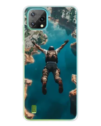 Чехол для Blackview Oscal C60 с картинкой «PUBG — свободное падение»