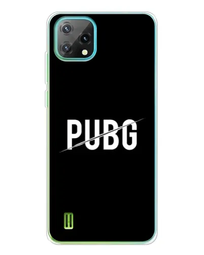Чехол для Blackview Oscal C60 с картинкой «PUBG — белый логотип»