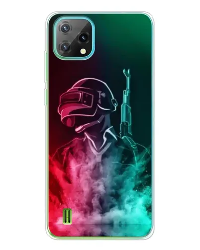 Чехол для Blackview Oscal C60 с картинкой «PUBG — огненный воин»