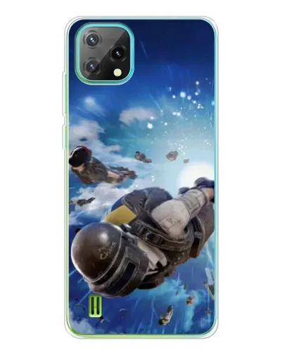 Чехол для Blackview Oscal C60 с картинкой «Десант PUBG — прыжок»