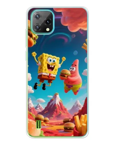 Чехол для Blackview Oscal C60 с картинкой «Космический фастфуд»