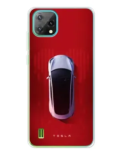 Чохол для Blackview Oscal C60 з картинкою «Tesla Top View»