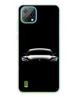 Чехол для Blackview Oscal C60 с картинкой «Фары Tesla Night»