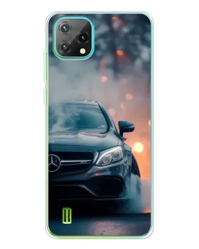 Чехол для Blackview Oscal C60 с картинкой «Mercedes — ночной город»