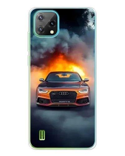 Чехол для Blackview Oscal C60 с картинкой «Audi в огненном дыму» Чехол для Blackview Oscal C60 с картинкой «Audi в огненном дыму»