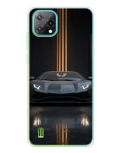 Чохол для Blackview Oscal C60 з картинкою «Lamborghini золоті лінії»