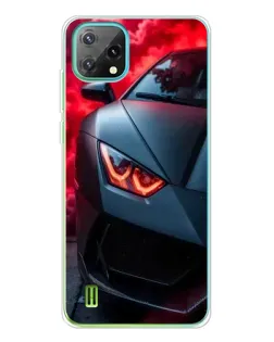 Чохол для Blackview Oscal C60 з картинкою «Lamborghini червоне сяйво»