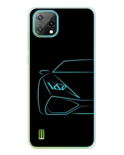 Чехол для Blackview Oscal C60 с картинкой «Голубой силуэт Lamborghini» Чехол для Blackview Oscal C60 с картинкой «Голубой силуэт Lamborghini»