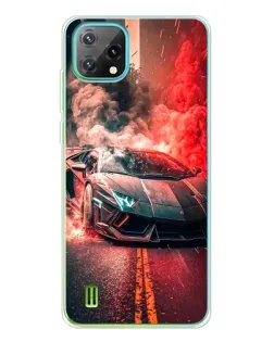 Чехол для Blackview Oscal C60 с картинкой «Lamborghini красный дым» Чехол для Blackview Oscal C60 с картинкой «Lamborghini красный дым»