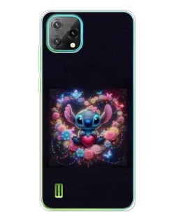 Чехол для Blackview Oscal C60 с картинкой «Stitch в цветах»