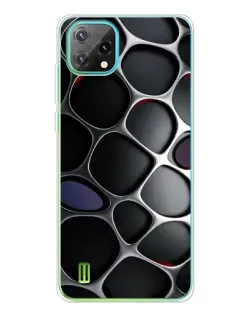 Чехол для Blackview Oscal C60 с картинкой «Объемная темная решетка»