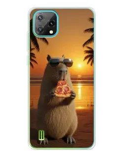Чохол для Blackview Oscal C60 з картинкою «Капібара з піцою» Чохол для Blackview Oscal C60 з картинкою «Капібара з піцою»