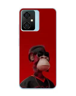 Чехол для Blackview Oscal C70 с картинкой «Bored Ape в красном» Чехол для Blackview Oscal C70 с картинкой «Bored Ape в красном»