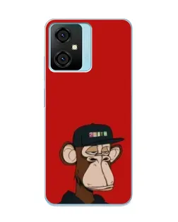 Чехол для Blackview Oscal C70 с картинкой «Bored Ape — красный фон» Чехол для Blackview Oscal C70 с картинкой «Bored Ape — красный фон»
