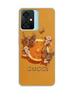 Чохол для Blackview Oscal C70 з картинкою «Gucci — золоті метелики»