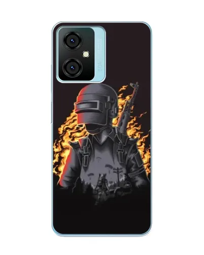 Чехол для Blackview Oscal C70 с картинкой «PUBG — огненный силуэт»