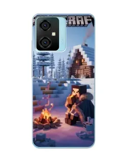 Чохол для Blackview Oscal C70 з картинкою «Зимовий Minecraft»