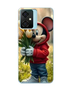 Чехол для Blackview Oscal C70 с картинкой «Микки с тюльпанами»
