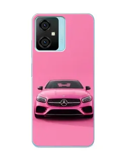 Чехол для Blackview Oscal C70 с картинкой «Розовый Mercedes AMG»