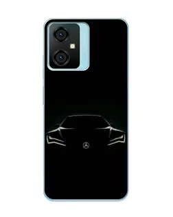 Чехол для Blackview Oscal C70 с картинкой «Mercedes — силуэт авто»