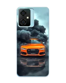 Чехол для Blackview Oscal C70 с картинкой «Audi в облаках дыма»
