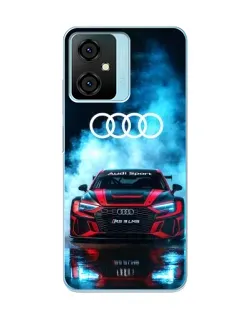 Чехол для Blackview Oscal C70 с картинкой «Audi Sport — неон»
