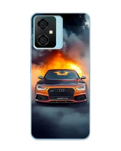 Чехол для Blackview Oscal C70 с картинкой «Audi в огненном дыму» Чехол для Blackview Oscal C70 с картинкой «Audi в огненном дыму»