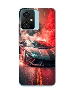 Чехол для Blackview Oscal C70 с картинкой «Lamborghini красный дым»