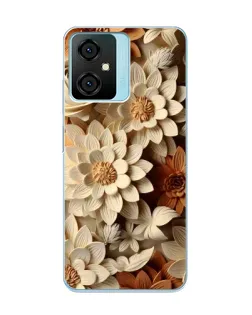 Чехол для Blackview Oscal C70 с картинкой «Бежевый флористический декор»