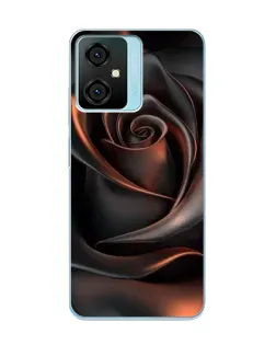 Чехол для Blackview Oscal C70 с картинкой «Шелковая черная роза»