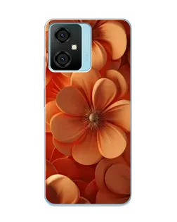 Чехол для Blackview Oscal C70 с картинкой «Оранжевый макро цветок»