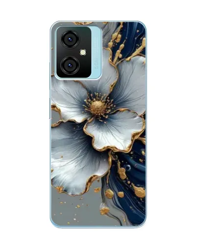 Чехол для Blackview Oscal C70 с картинкой «Белый цветок и золотой флюид» Чехол для Blackview Oscal C70 с картинкой «Белый цветок и золотой флюид»